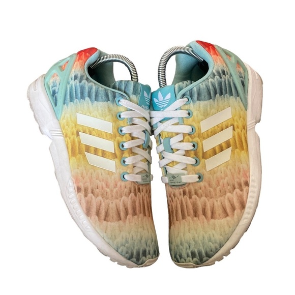 Adidas Torsion Womens ZX Flux Running Shoes Multicolor Pastel Print Size 8 EUC - Picture 5 of 12